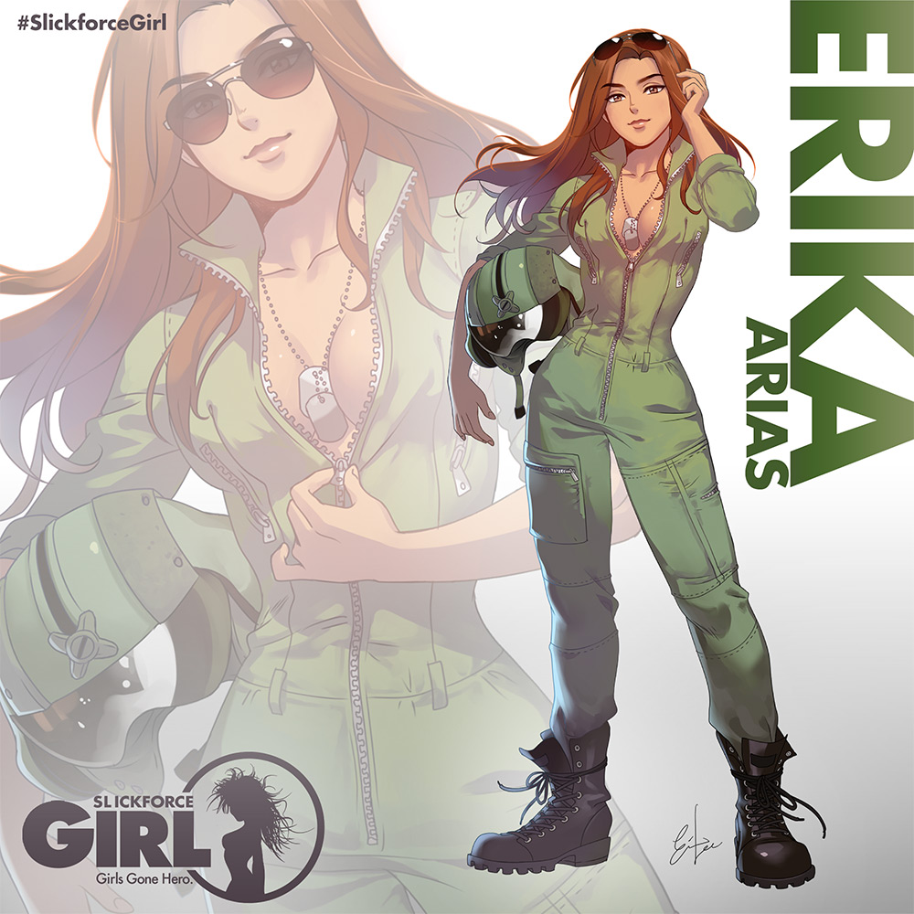 SlickforceGirl Erika Arias by Ein Lee | SlickforceGirl: Girls Gone Hero™